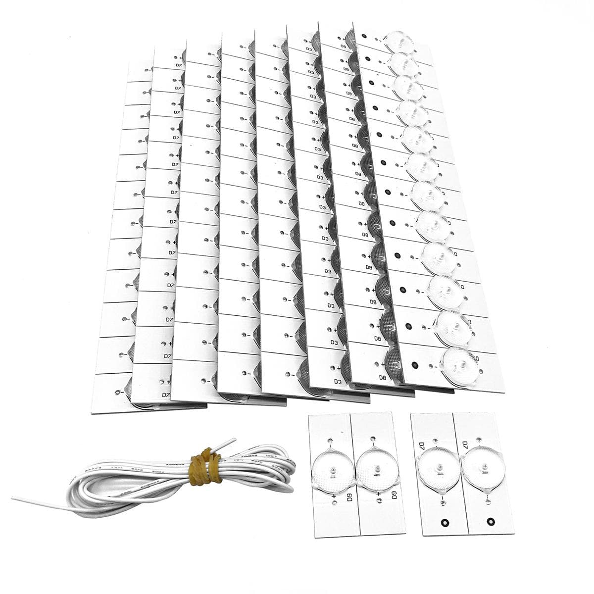 Cuentas de lámpara SMD de 3V con filtro de lente óptica para reparación de televisores LED de 32-65 con luz LED de cable de 2M