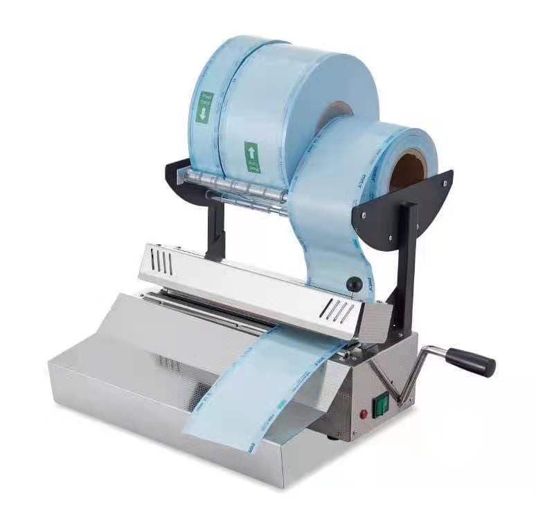 Máquina de sellado Dental, equipo de sellado de esterilización de embalaje térmico de escritorio de acero inoxidable blanco