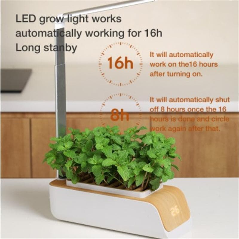 Kit de macetero con sistema de cultivo hidropónico, luces Led ajustables para cultivo, hogar inteligente para hierbas y jardín