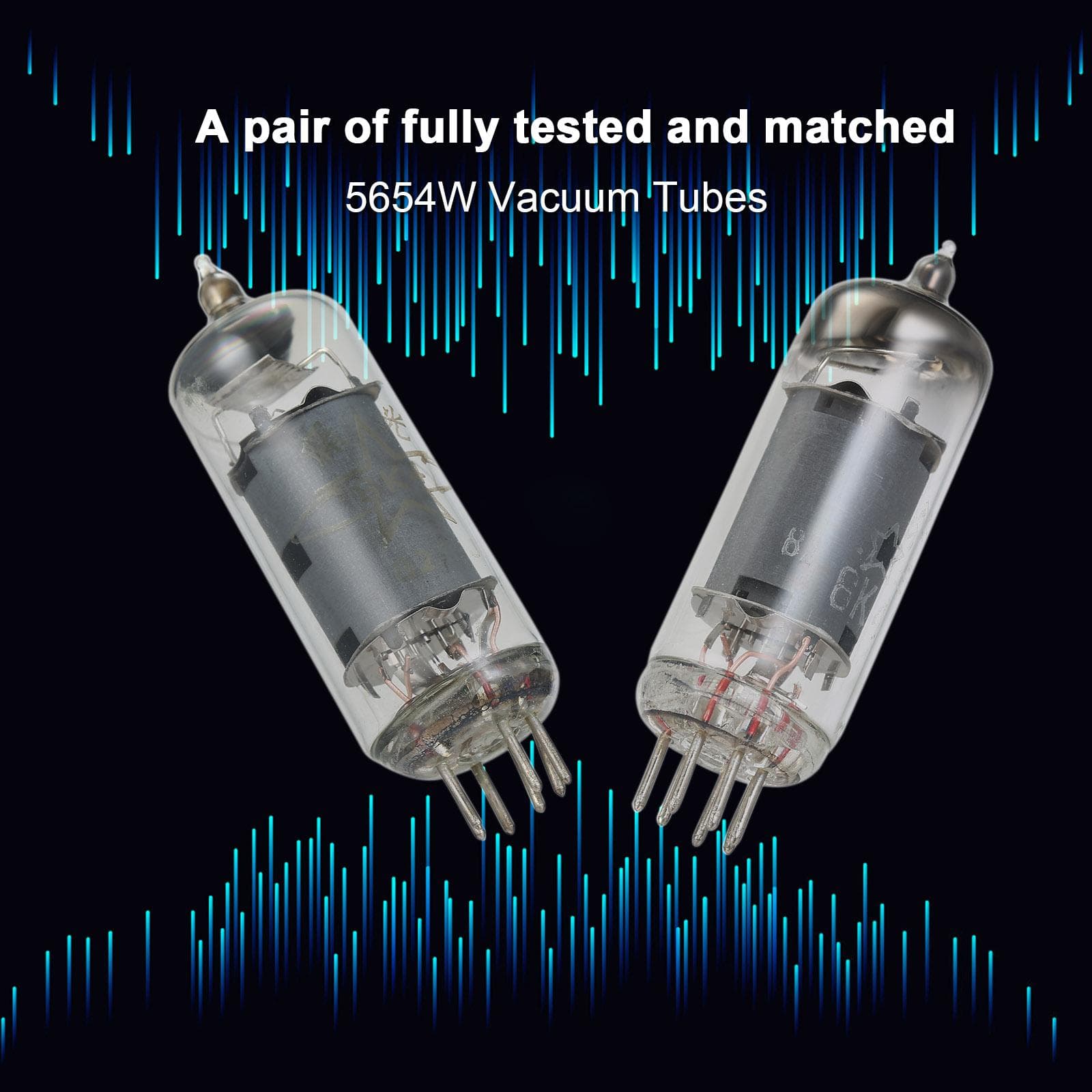 Reemplazo de tubo de vacío de válvula de tubo electrónico 6K4, 2 uds., para emparejamiento 6AK5/6AK5W/6Zh1P/6J1/6J1P/EF95 transparente