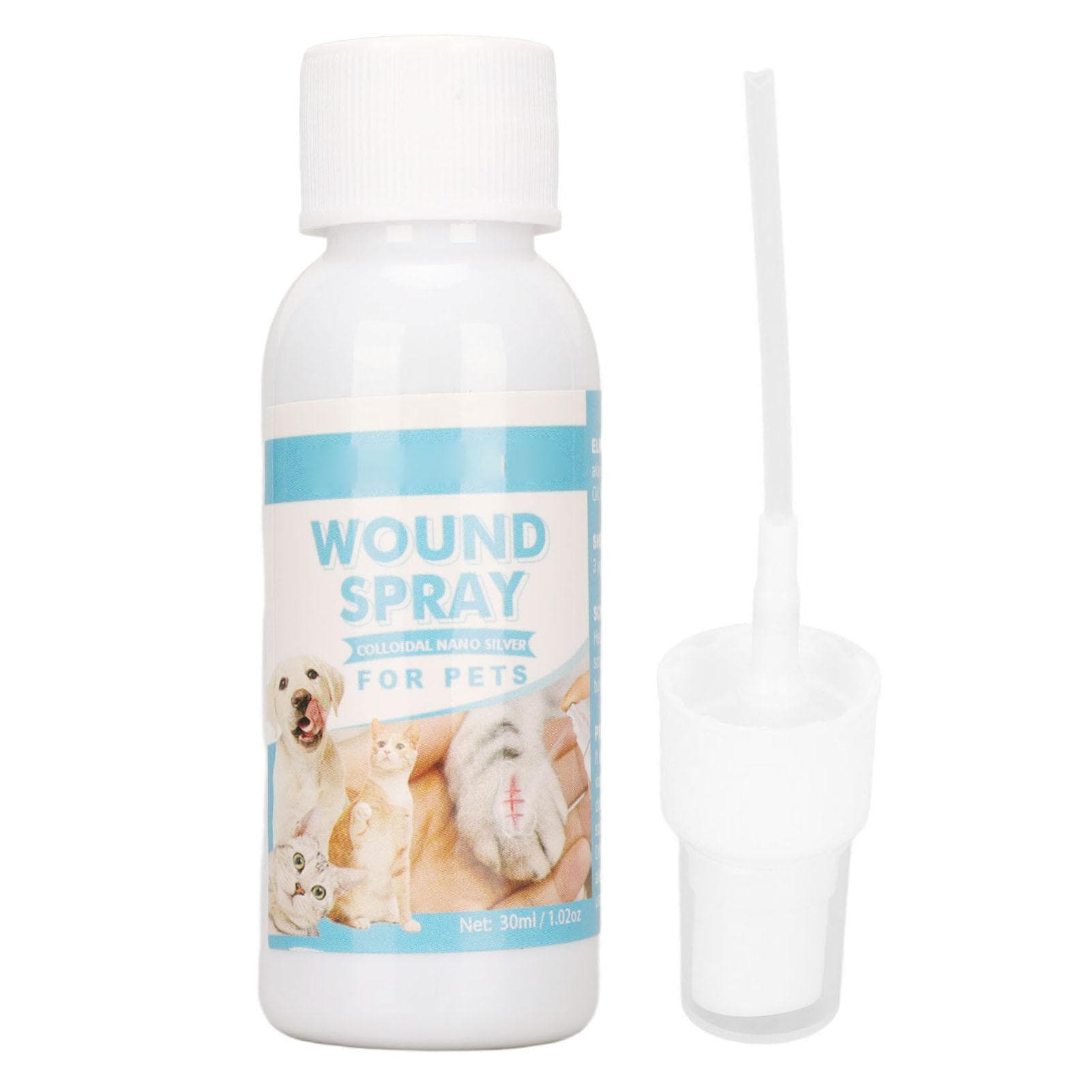 Spray para Heridas de Mascotas de 30 ml Previene la Infección de Heridas Promueve la Curación de Heridas Spray para el Cuidado de la Piel de