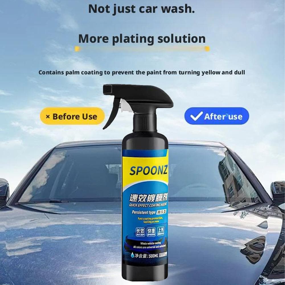 Spray de Recubrimiento para Coche Agente de Recubrimiento de Efecto Rápido Emulsión de Película sin Agua Cera Recubrimiento Lavado Vidrio Pulidor