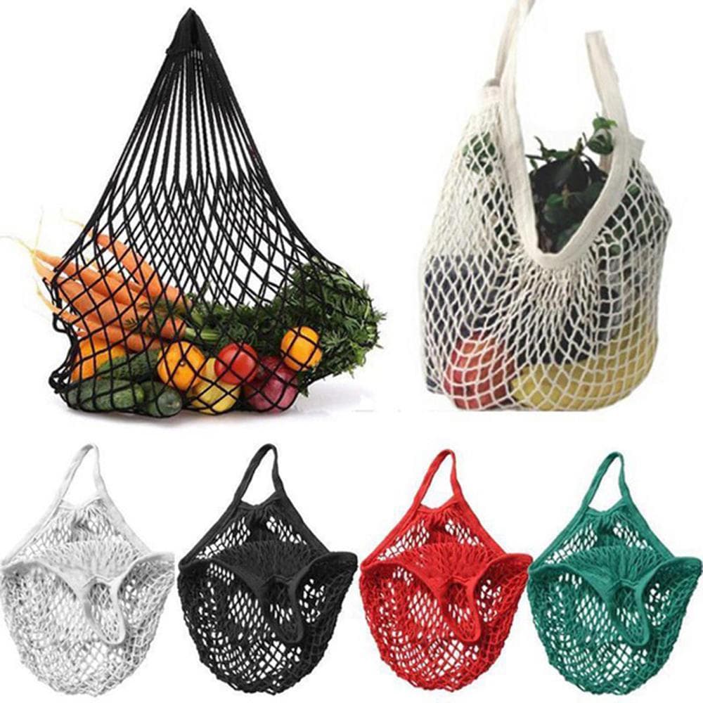 1 ud. Bolsa de Malla con Cordón para Compras Reutilizable Almacenamiento de Frutas Ecológica KTY