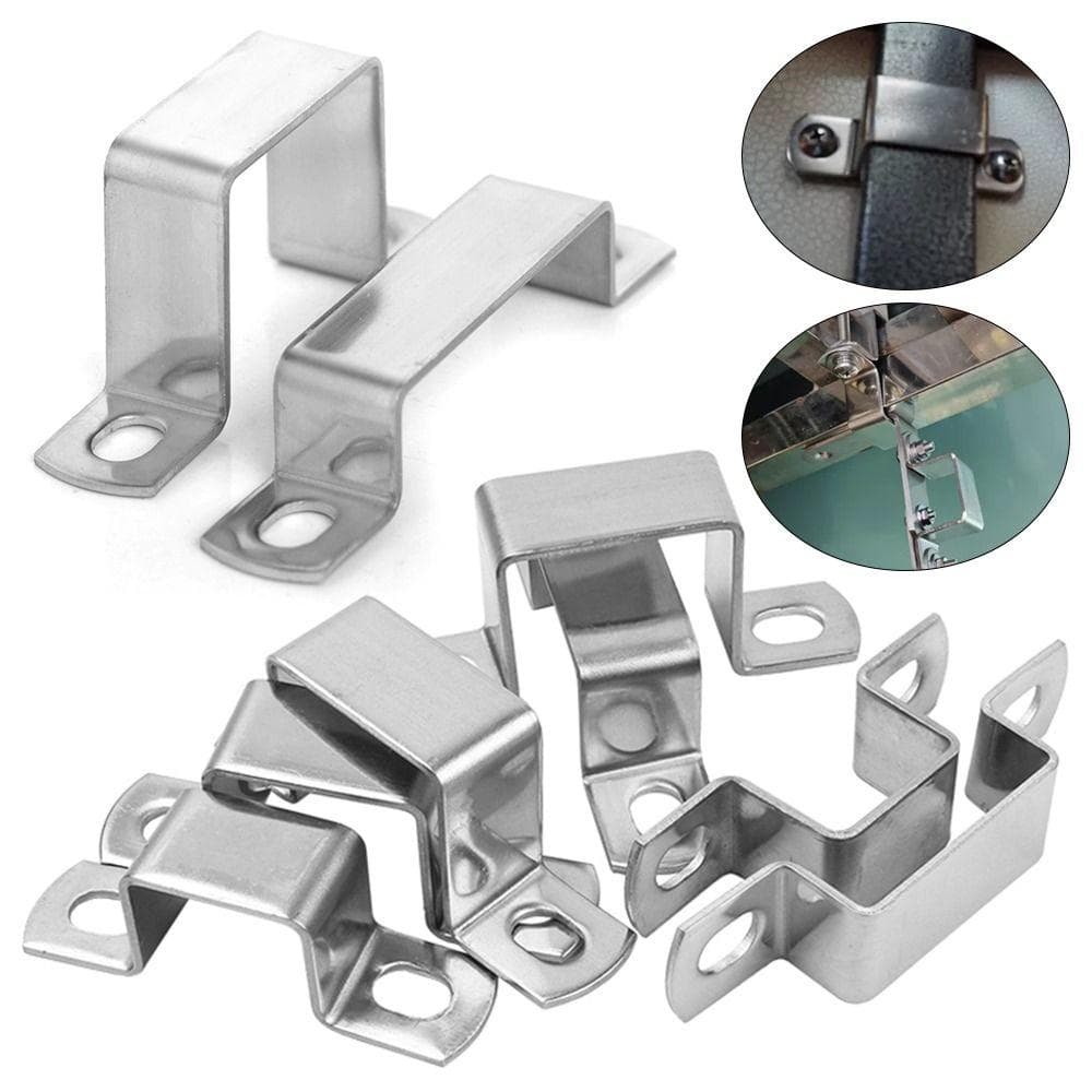 Acero Inoxidable 304 Duradero Engrosado Cuadrado Rectángulo Forma M Forma U Aro de Garganta Clip de Montura Hebillas de Sujeción Tarjeta de Tubo Ohm