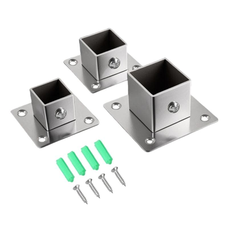 Soporte de tubo de metal resistente con base de brida, fácil instalación, capacidad de carga pesada, organizadores de armarios para uso doméstico