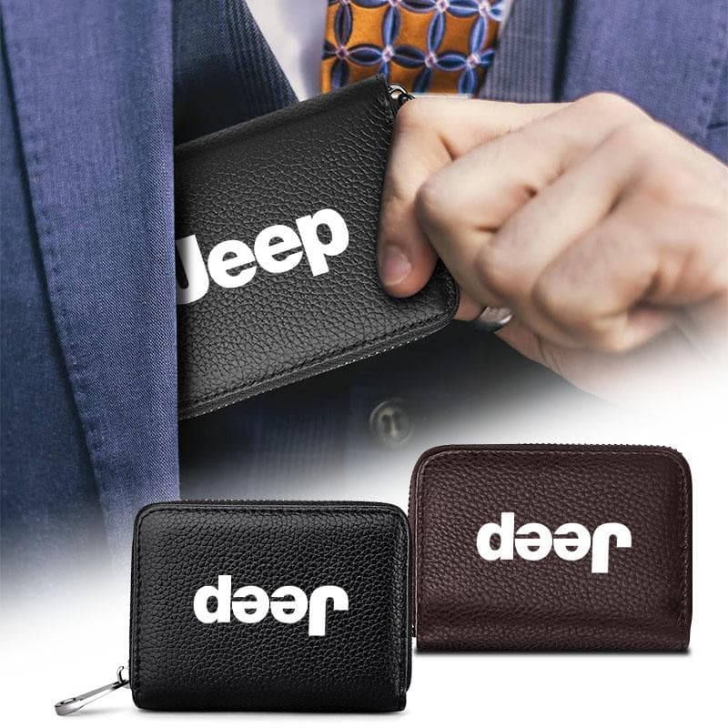 Cuero Billetera para Tarjetas de Identificación Licencia de Conducir Tarjetas Bancarias Estilo de Coche Para Jeep Big Wrangler Grand Cherokee Nueva