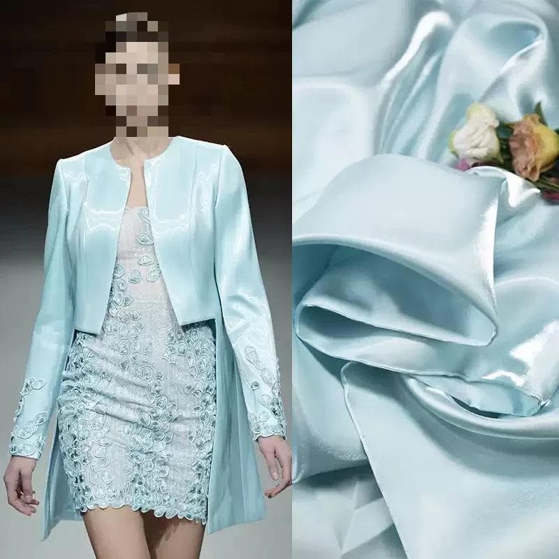 100 x 150 cm Fondo Seda Concubina Degradado Vestido de Novia Vestido Hanfu Tela Fantasía Cristal Brillante Seda Satén Mantel