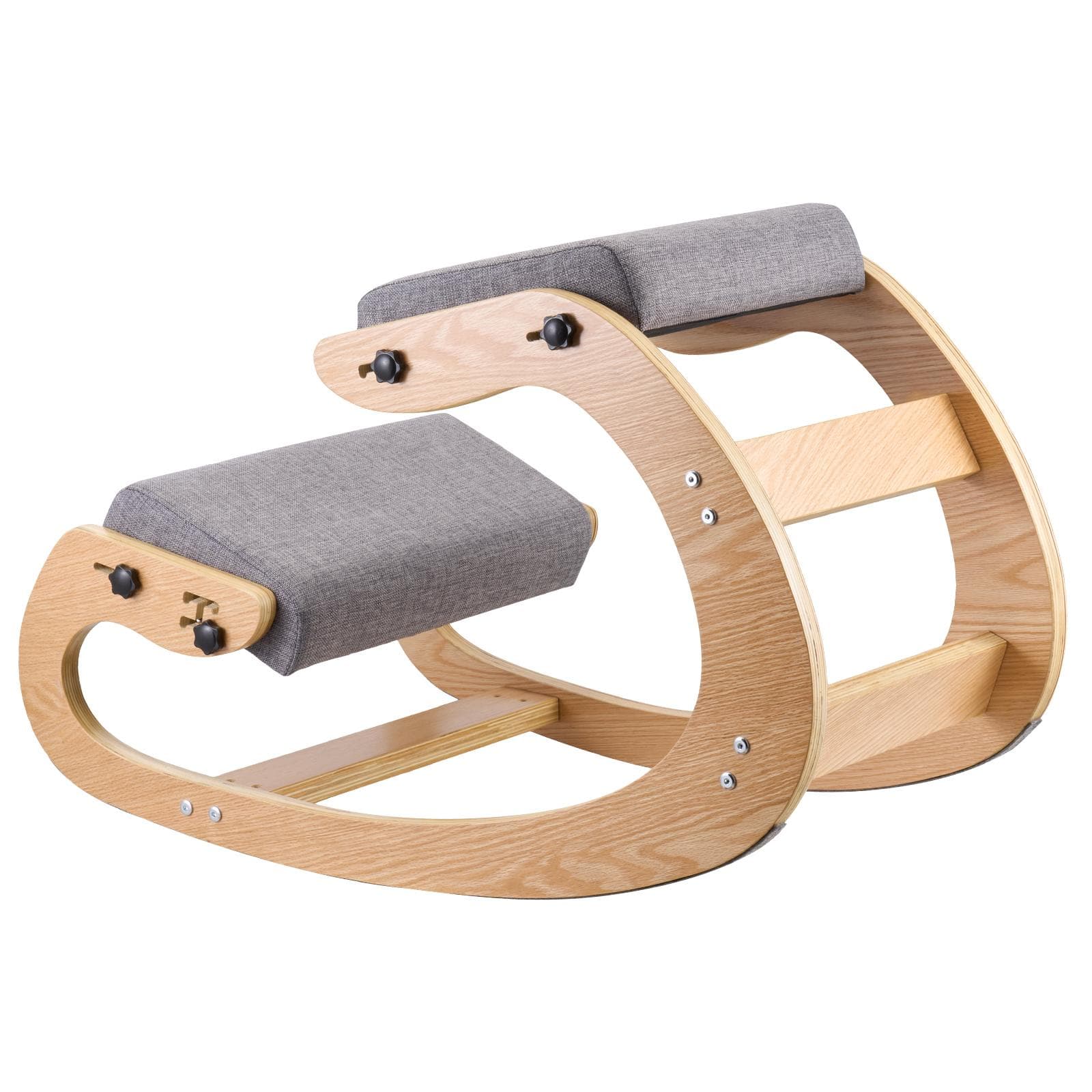 Silla de Rodillas Ergonómica SucceBuy de Madera con Cojines de Espuma Ajustables y Estructura de Madera Maciza Alivio de Altura Dolor de Cuello y