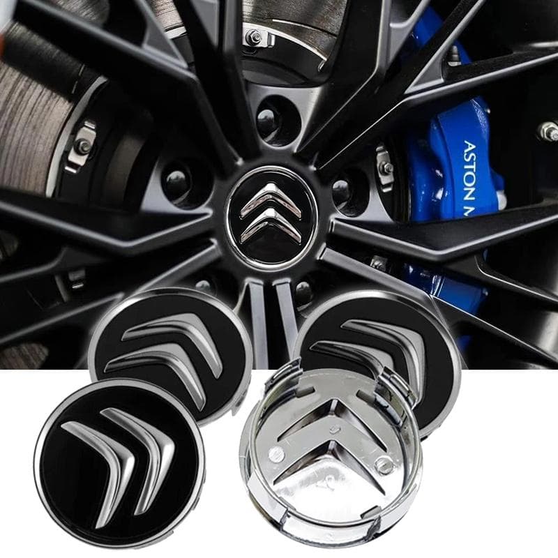 Tapacubos Centrales de Rueda de 60 mm 4 Piezas Reemplazo de Tapacubos Centrales para Citroen C1 C2 C3 C4 C5 C6 C4L DS3 DS4 DS5 LS DS6 Grand Picasso