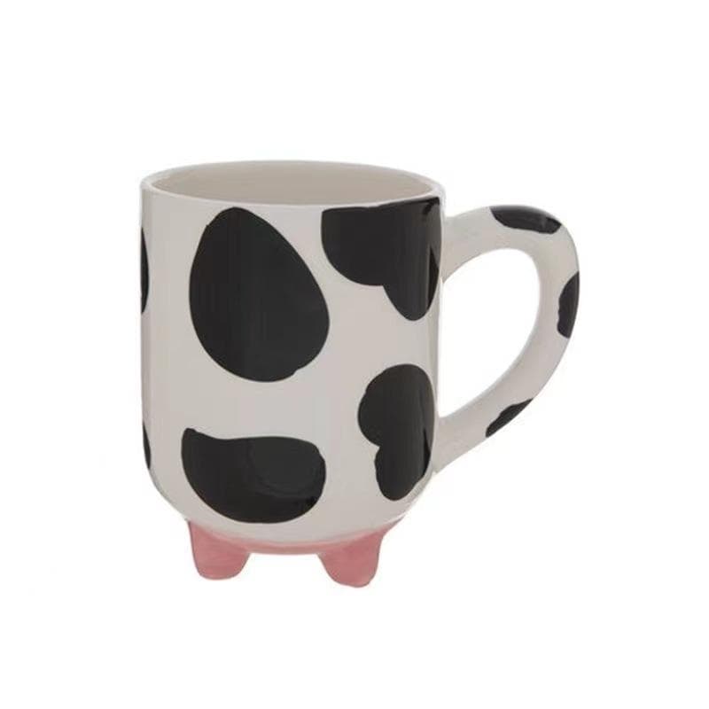 1 pieza, Taza de café con estampado divertido de vaca, Tazas de café de cerámica, Vasos de agua, Vajilla de verano invierno, Regalos