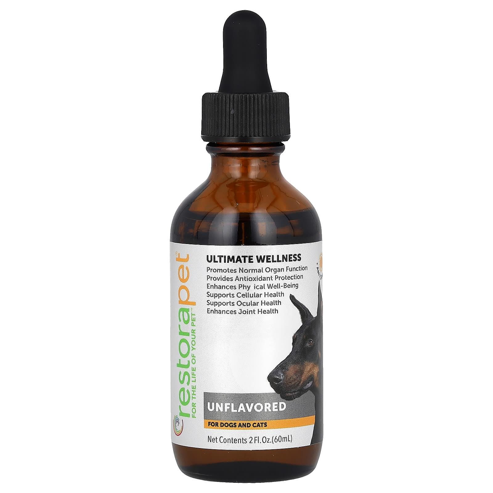 RestoraPet, Bienestar Definitivo, para perros y gatos, sin sabor, 2 fl oz (60 ml)