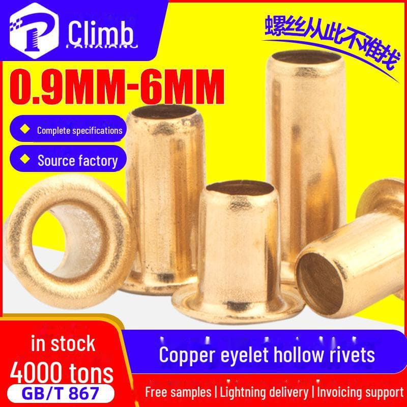 Ojetes y Remaches de Latón: Tubular, Puntual, Hueco, Hebillas (Tamaños: 2/3/4/5MM)