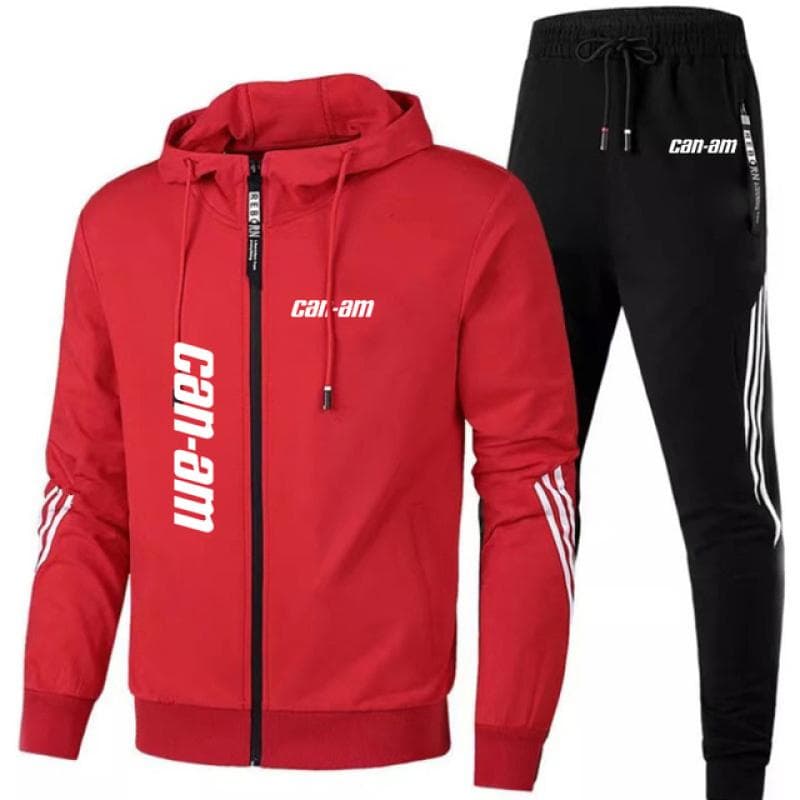 Can Am Team Spyder motocicletas impresas para hombre Otoño Invierno conjuntos cremallera Sudadera con capucha + Pantalones dos piezas chándal ropa