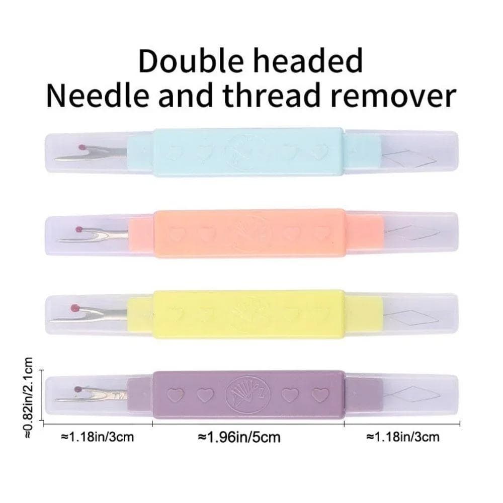 Enhebrador de agujas 2 en 1, descosedor, herramienta para enhebrar y quitar costuras, herramienta para coser, tejer y acolchar.