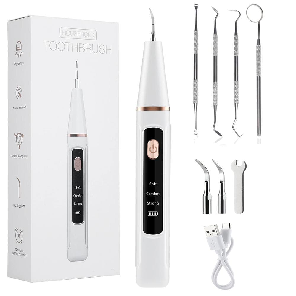 Raspador Dental Ultrasónico Eléctrico Para Blanquear Dientes Limpiador Sónico de Dientes Eliminación de Sarro Mancha de Sarro Eliminador de