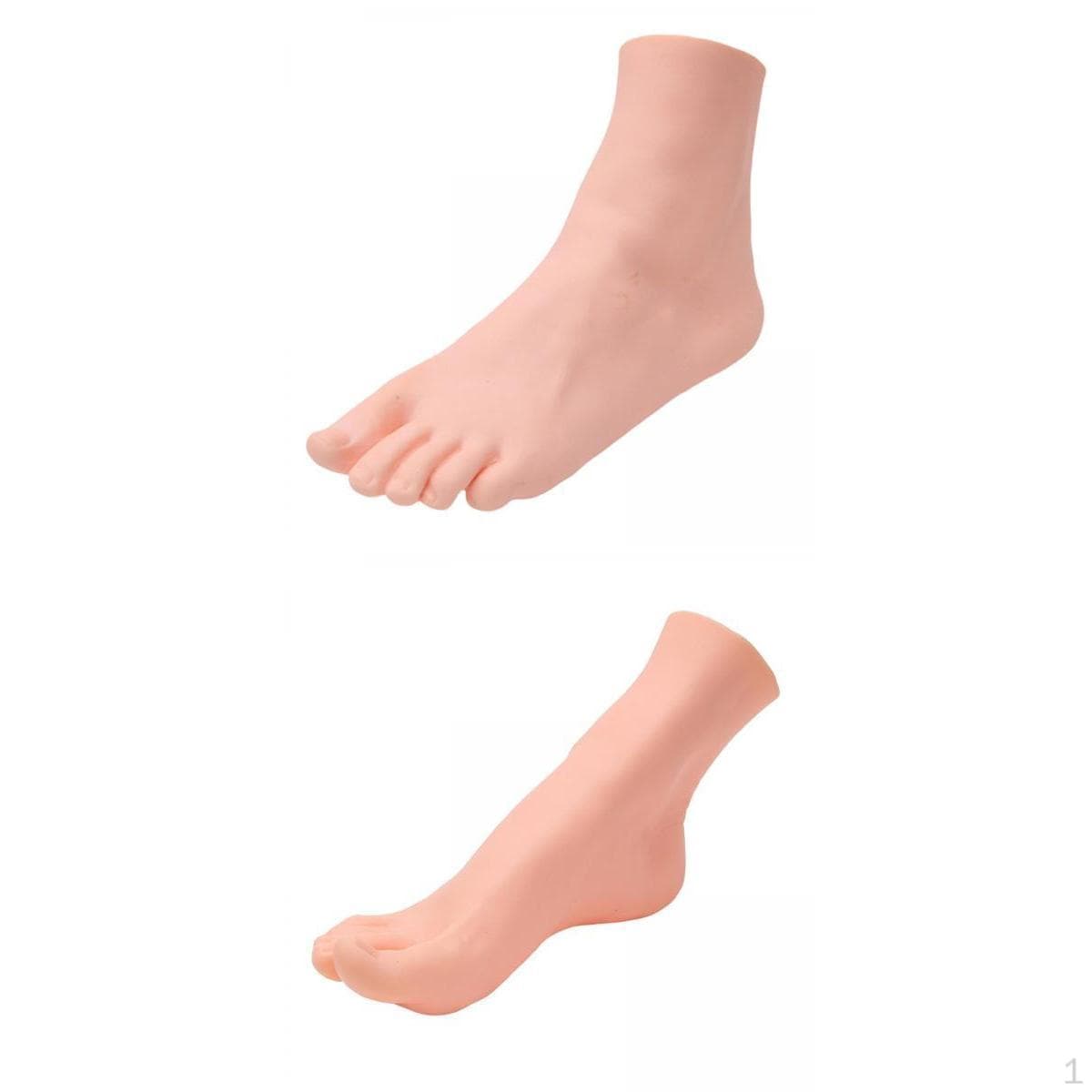 2 Piezas Pie de Maniquí Femenino Suave Tamaño Natural Zapatos