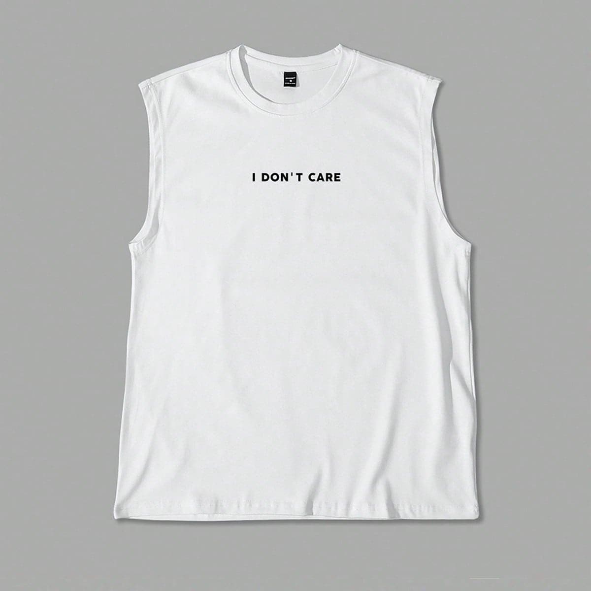 paquete de 2 camisetas de tirantes sin mangas para hombre de verano, estampado de eslogan en negro y blanco, estilo casual streetwear para escapada