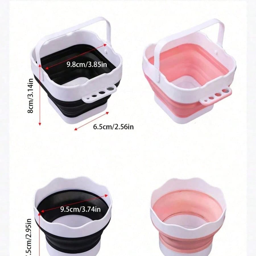 Taza plegable de silicona para limpiar pinceles, lavadora de pinceles plegable, cuenca portátil para suministros de arte para acuarela, acrílico,