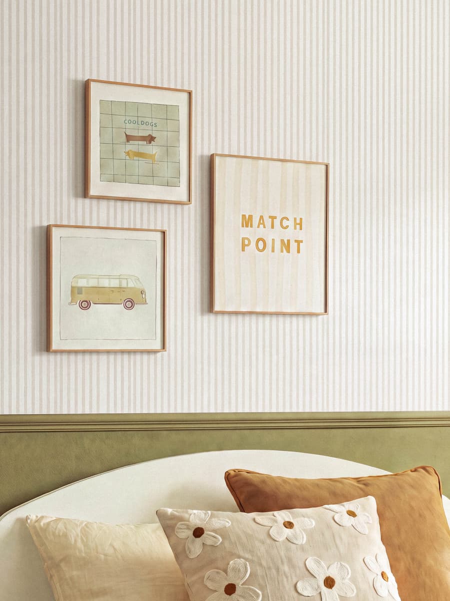 Classic papel pintado beige - Kenay Home
