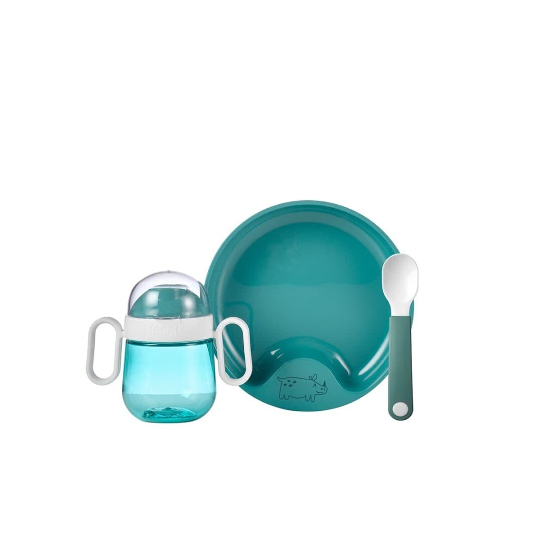 Vajilla Bebé Mio 3 Pcs Turquesa Mepal