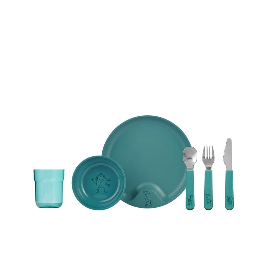Vajilla Infantil Mio 6 Pcs Turquesa Mepal