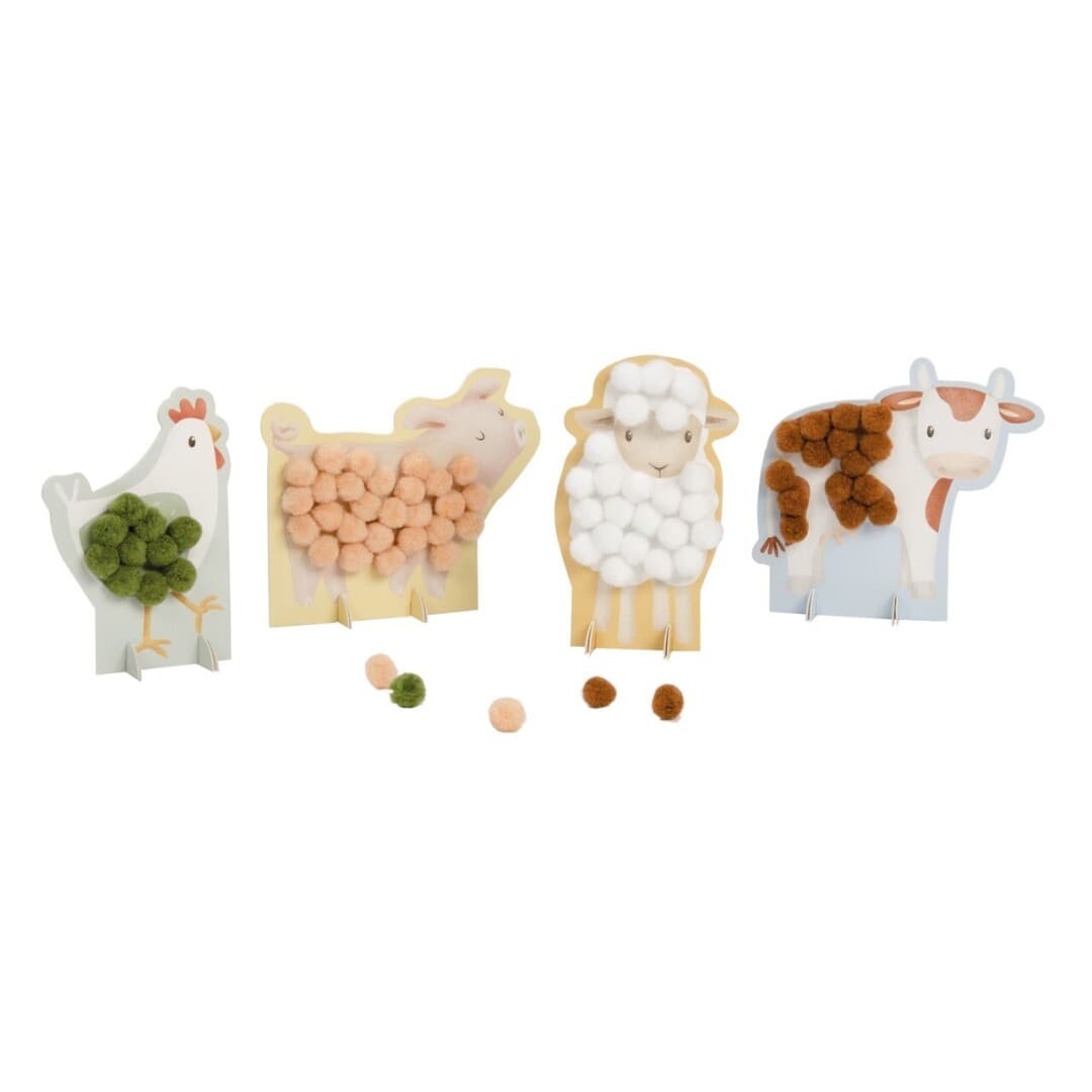 Tarjetas de pompones Pequeña Granja Little Dutch