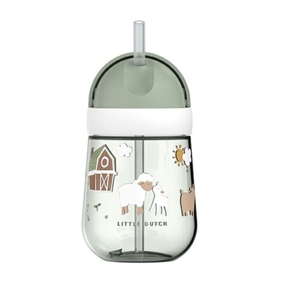 Vaso Con Pajita Mio 300 Ml Pequeña Granja Little Dutch