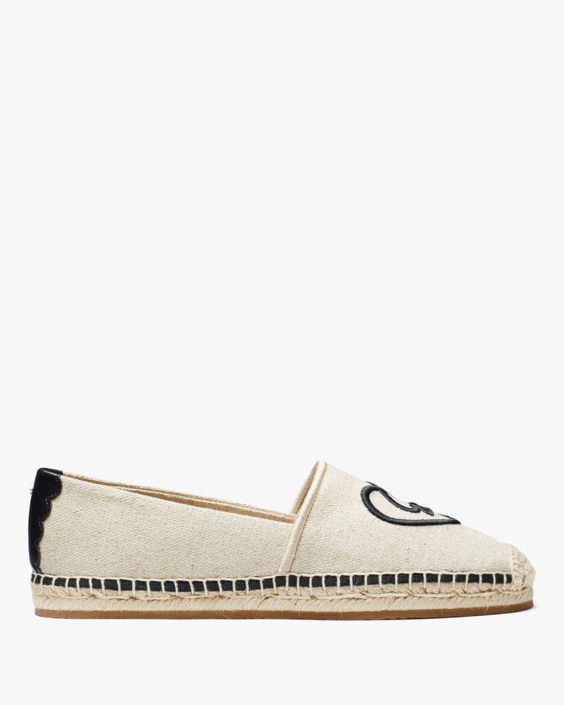Kate Spade | Women's Espadrilles Gwen Heart Spade - Espadrilles in Natural Black, Size 6.5