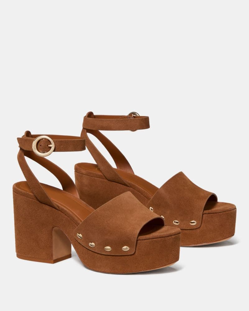 Kate Spade | Women's Sandals Halo Platform - Sandals in Saddle/Brown, Size 9