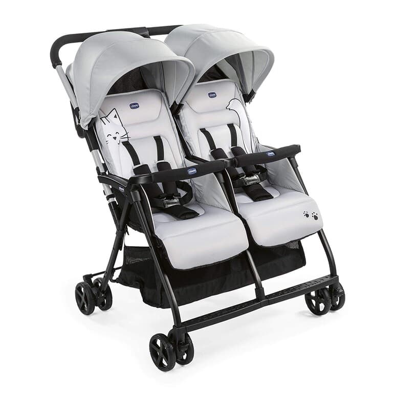 Cochecito Chicco Ohlala Twin Plata Gato