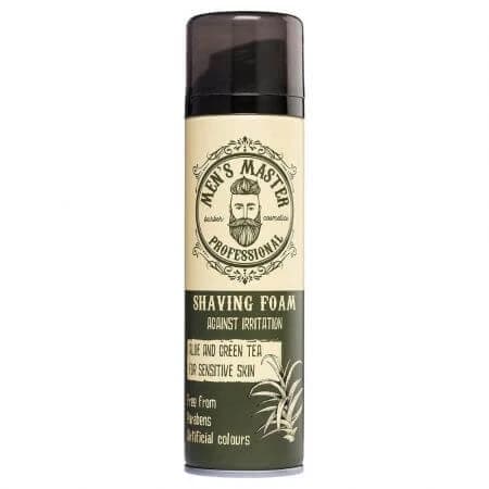 Espuma de Afeitar Aloe Vera y Té Verde para Hombre, 200 ml, Men's Master Professional