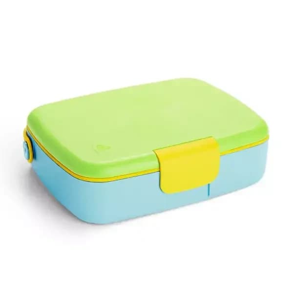 Fiambrera Bento con utensilios de acero inoxidable, +18 meses, Verde, Munchkin