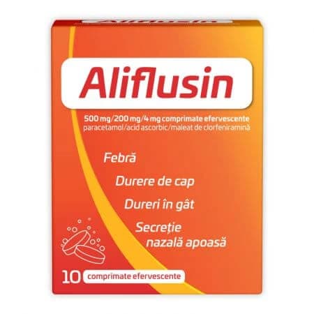 Aliflusin, 500 mg/200 mg/4 mg, 10 comprimidos efervescentes, Natur Produkt Pharma