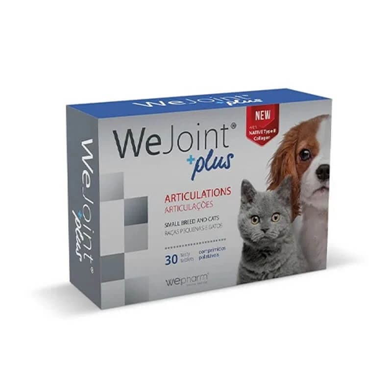 Suplemento antiinflamatorio articular para perros pequeños y gatos WeJoint Plus, 30 comprimidos, WePharm