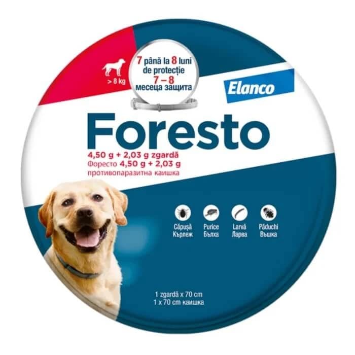 Collar Foresto Collar antiparasitario para perros grandes, 1 pieza, Bayer Vet