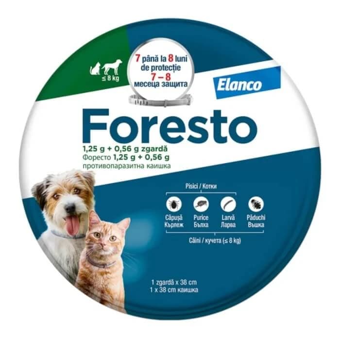 Foresto Collar para gatos y perros pequeños, 1 pieza, Elanco