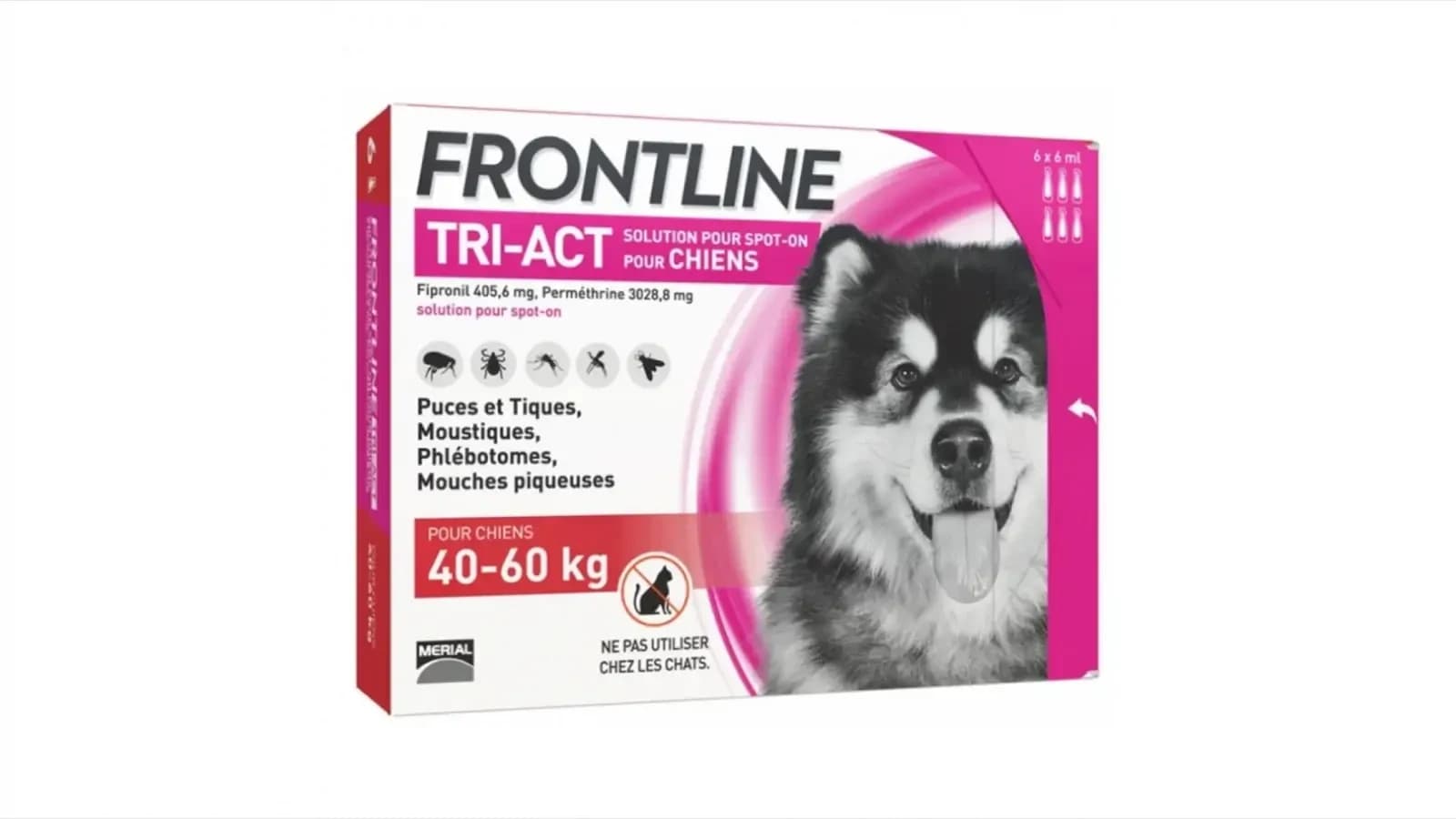 Frontline Tri-Act XL solución spot-on para perros de 40-60 kg, 3 pipetas, Frontline