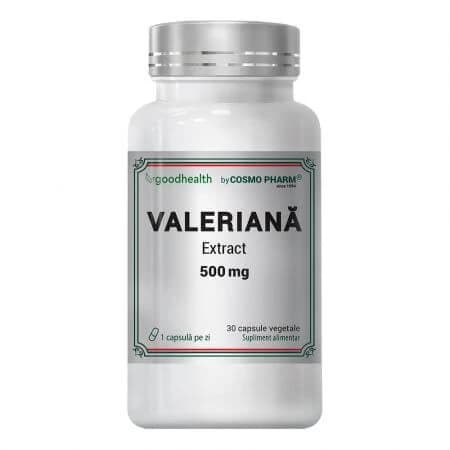 Valeriana Extra, 500 mg, 30 cápsulas, Cosmo Pharm