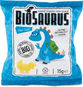 BioSaurus Bocaditos de dinosaurio ecológicos con sal marina, 15 g