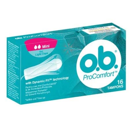 Mini compresas ProComfort, 16 unidades, OB