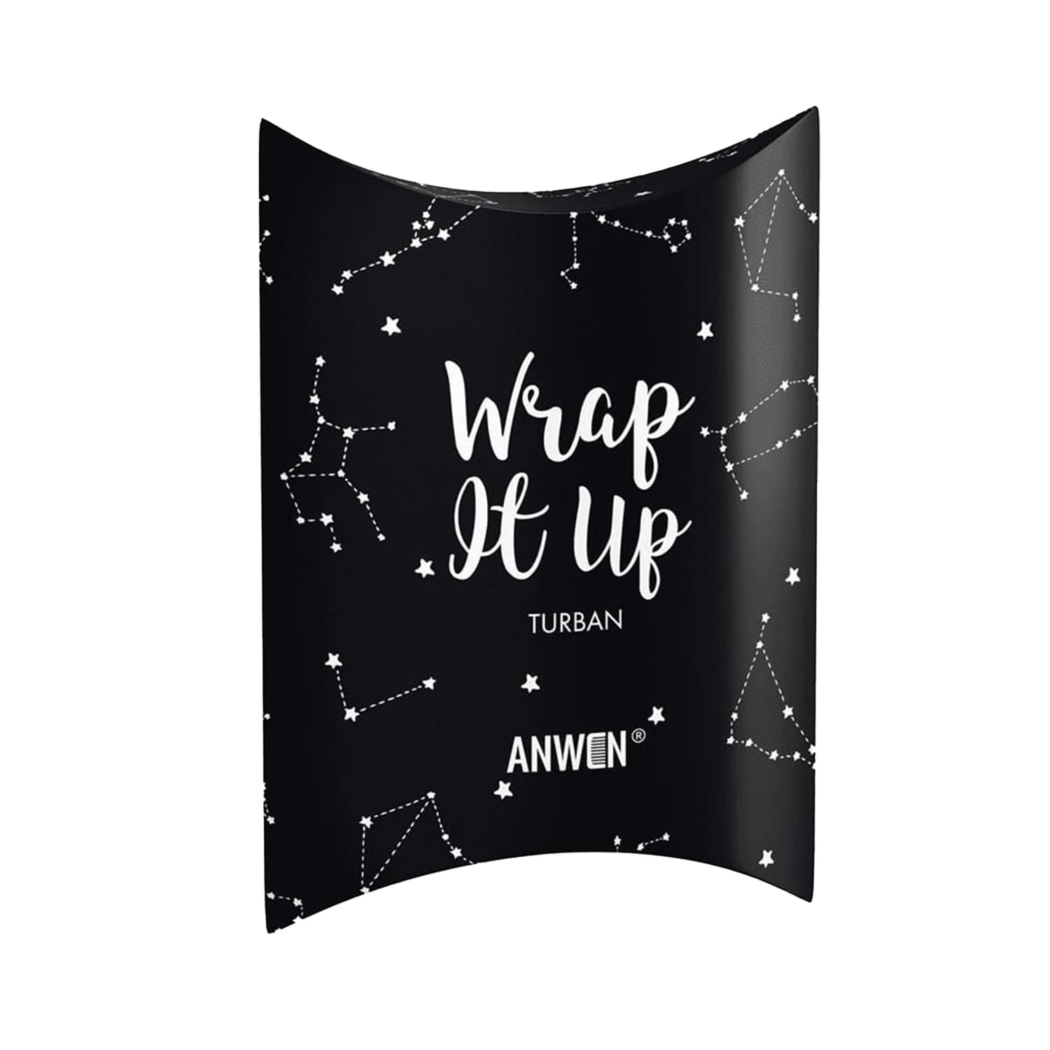 Anwen Wrap It Up, turbante para el pelo, negro, 1 pieza