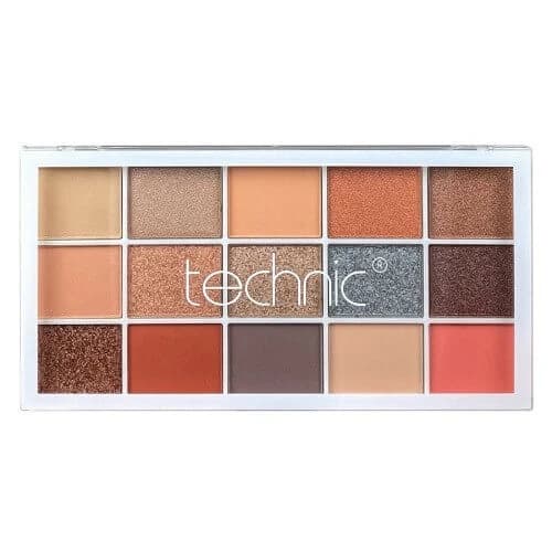 Paleta de sombras de ojos, Technic, Pressed Pigment, Y2K, 15 colores