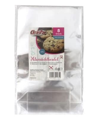 CleanPac, Bolsas transparentes, 14,5x23,5cm, 8 unidades