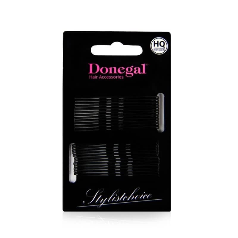 Donegal grapas de cera Negro 5cm 5091, 24 piezas