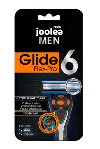 Joolea Men Glide Flex-Pro 6, Afeitadora para tez clara + cartucho de recambio