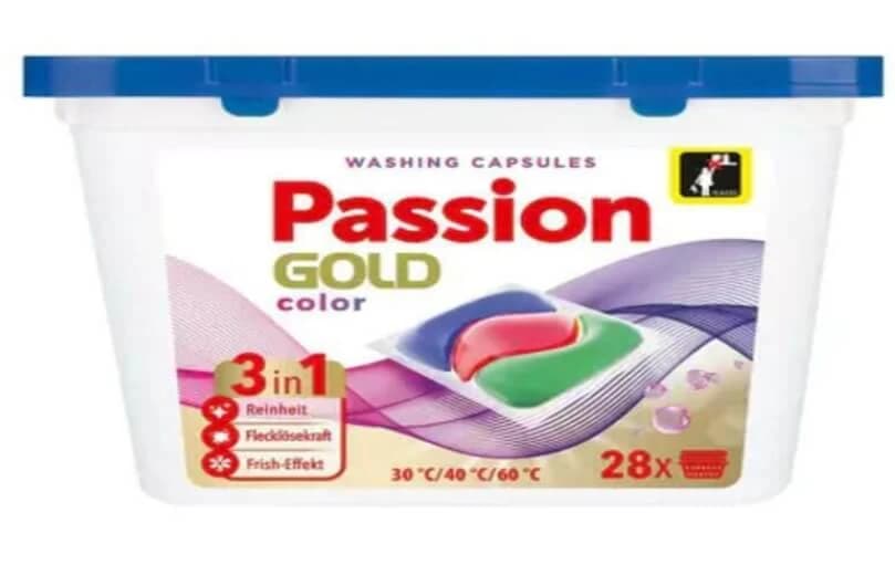 Cápsulas de lavado de color Passion Gold, 28 unidades