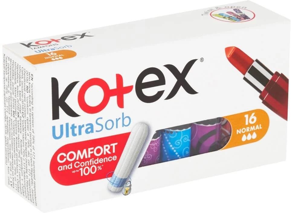 Kotex UltraSorb compresas Compresas normales 16 unidades