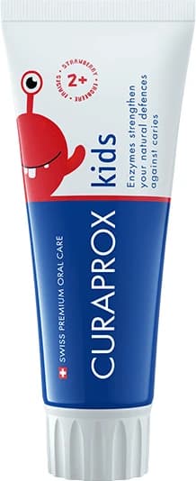 Curaprox Kids 2+ pasta dentífrica infantil, sabor fresa 60 ml