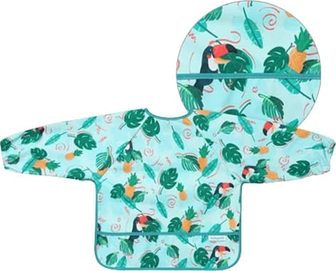 Babero de manga larga BabyOno Toukans, 35 x 52 cm, 6m+