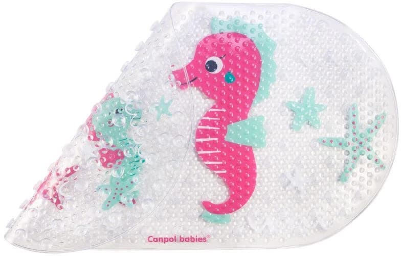 Canpol LOVE&SEA alfombra de baño infantil antideslizante Canpol LOVE&SEA rosa, 1 x 1 ud
